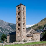 The romanesque church and tower of saint Climent in Boí Taüll in catalonia
