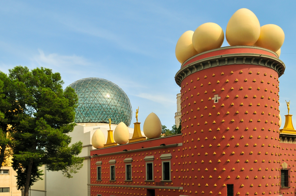 The exterior of the Dali museum in Figueras