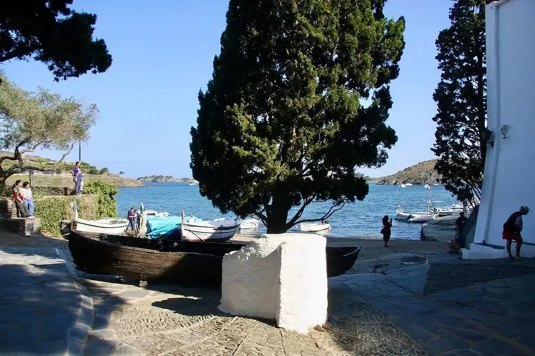 Boat with tree outside Dali's house, Port Lligat